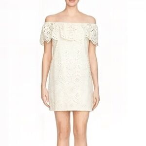 Cynthia Steffe White Cotton Eyelet Summer Dress
